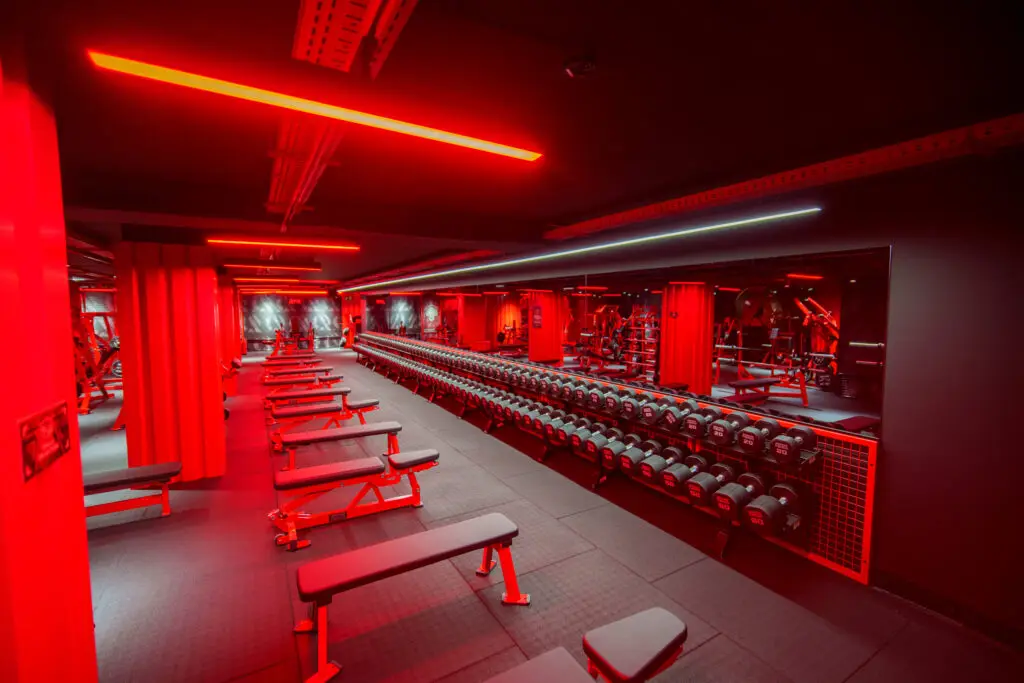 entrenamiento en el gimnasio de fuerza en zona hammer strength