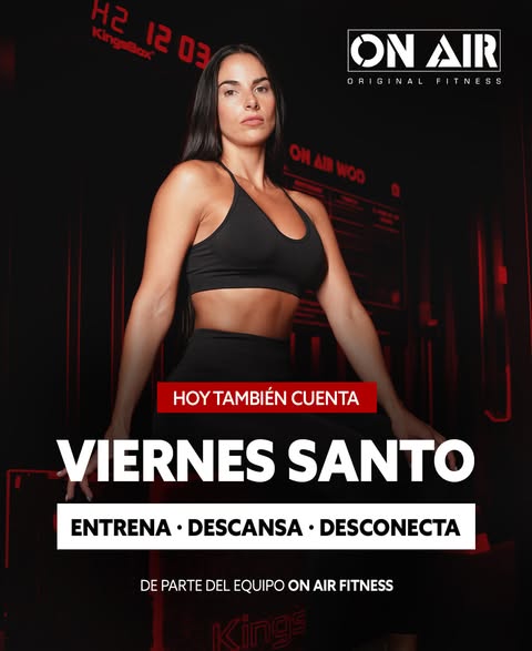 VIERNES SANTO
Hoy el ritmo lo marcas tú 💪
Este Viernes Santo, entrenar, descansar o desconectar también forman parte del equilibrio.
Nosotros seguimos aquí, como siempre.
Nos vemos en tu club 🔥
#deporte #fitness #gym #gimnasio #OnAirFitness #ViernesSanto