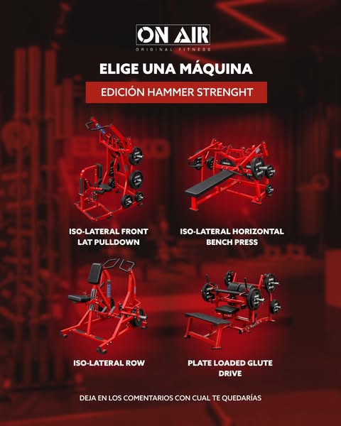 La pregunta más difícil del gimnasio 😅
Hammer Strength no falla. 
¿Con cuál te quedas tú? Cuéntanoslo abajo 👇🏼